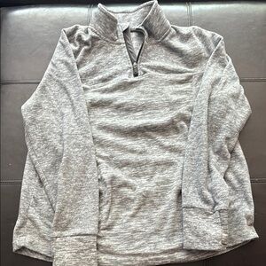 Tek Gear Gray Quarter-Zip Sweatshirt